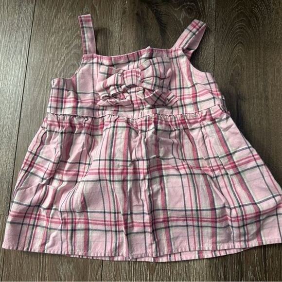 Gymboree Girls Size 4T Plaid Layering Tank Top  Classroom Kitty Line - Picture 1 of 3